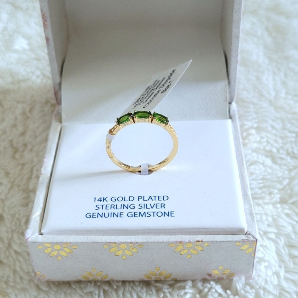 Shivam Triple3️⃣ Chrome Diopside Ring Sz 7 - NIB - Picture 5 of 16